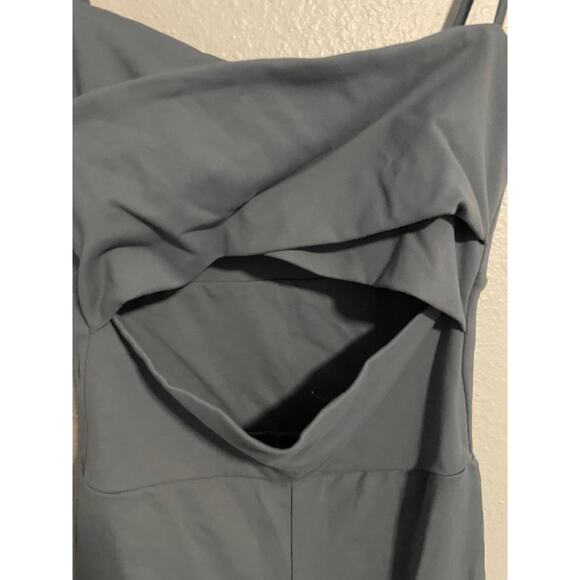 Live The Process Jumpsuit Womens Small Petite Corset Cutout Unitard Made USA - Picture 2 of 10